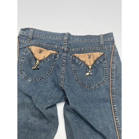 RARE Playboy Women Jeans Size 5 Y2K Vintage Coquette Western - Picture 5 of 14